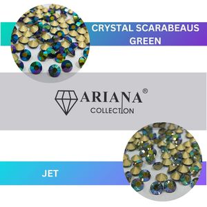 Pierres de cristal chaton chatoyantes Scarabée Vert Diamant Noir pour la fabrication de bijoux, strass en verre facetté de qualité supérieure, en vrac - Product Image 6