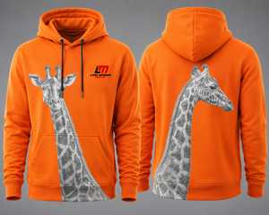 Sweat à capuche décontracté pour homme Long Mission Industry, en molleton orange uni, doublure 100% coton, coupe classique, hiver - Product Image 3
