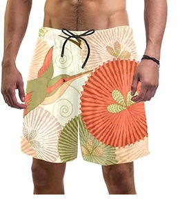 Shorts de Baño para Hombre, Diseño Personalizado, Estampado Digital, Largura hasta la Rodilla, Secado Rápido, con Cordón Ajustable, para Entrenamiento de Verano - Product Image 1