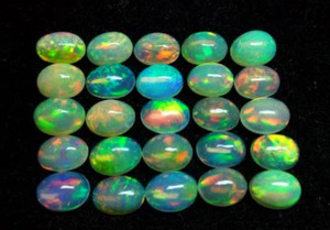 6x4mm Ethiopian Opal Oval Shape Gemstone - Welo Opal Cabochon <b>Gems</b> Lot - Super Quality Natural Welo Loose <b>Stone</b> - Product Image 3