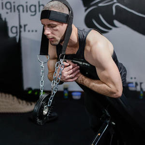 Arnés de cabeza directo de fábrica para entrenamiento de fuerza muscular cervical, marca personalizada, equipo de levantamiento de pesas duradero, venta al por mayor - Product Image 2