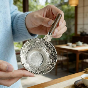 Ensemble de cuillères passoires à thé en laiton de haute qualité, infuseurs à café ronds, ustensiles de service pour l'exportation au prix le plus bas - Product Image 3