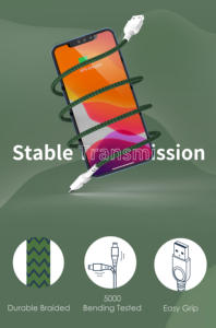 Câble de données Type-C 3A à charge rapide de haute qualité avec blindage en feuille et conducteur en cuivre pur pour téléphones mobiles - Product Image 5