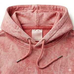 Sweat à capuche délavé effet vieilli, look vintage premium, streetwear, 100% coton respirant, pull-over haut de gamme, vêtements décontractés pour hommes - Product Image 3