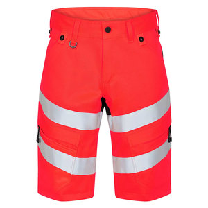 Shorts de travail haute visibilité en coton 100% avec bandes réfléchissantes, brodés, séchage rapide et poches cargo de sécurité - Product Image 5