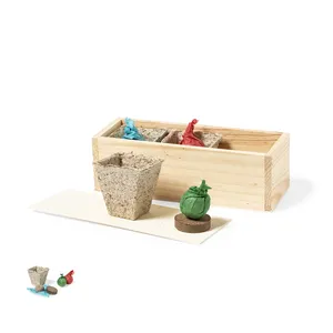 Kit personnalisable avec des graines et étui en bois écologique - Product Image 1