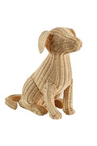 Faire la joie de votre tout-petit avec cette magnifique figurine de chiot en rotin sur le thème des animaux, avec une finition texturée et des oreilles tombantes. - Product Image 4