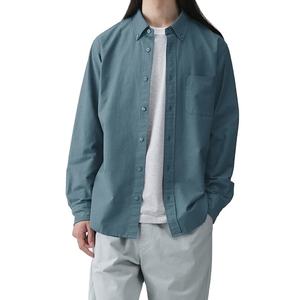 Summer New <b>Men's</b> Eco-Friendly Quick Dry All Cotton Oxford Anti-Wrinkle Casual/Formal Stand Collar Long Sleeve Inch Shirt for <b>men</b> - Product Image 2