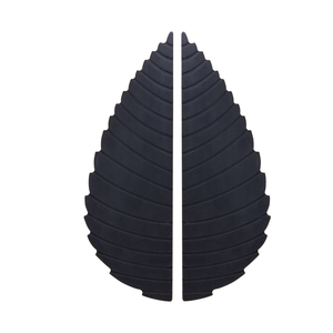Poignées de porte modernes en aluminium en forme de feuille, poignées de placard, quincaillerie de meubles, laiton noir mat, paire 200mm 300mm - Product Image 4