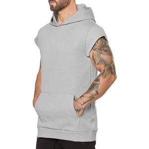 2026 Custom Logo Wholesale Comfortable and Breathable <b>Men</b> Short Sleeve Hoodie Gym Fitness <b>Sleeveless</b> <b>Hoodies</b>. - Product Image 2