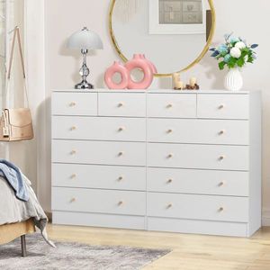 Modern Simple White <b>6</b> <b>Drawer</b> Dresser - Product Image 2