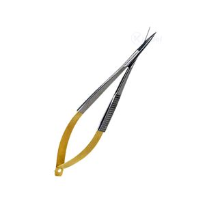 Export Quality Bronze Finish Straight Fine Blade Stainless Steel Precision Rust Resistant Beauty Grooming Eyebrow Scissors - Product Image 5