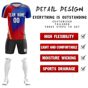เสื้อฟุตบอลรุ่นใหม่ปี 2026 สำหรับผู้ชาย สกรีนหมายเลขและโลโก้ได้ตามต้องการ ผ้าโพลีเอสเตอร์ 100% ระบายอากาศได้ดี ชุดฟุตบอล - Product Image 5