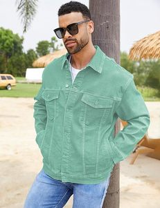 Vestes en jean pour hommes, style streetwear, design tendance, collection 2025, manches longues, décontractées, vente en gros - Product Image 3