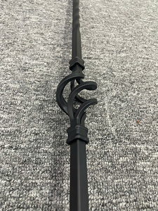 Black Cast Iron Balusters With Twisted Design For Stair Railings Traditional Style Rust Resistant Wall Mounted - Product Image 3