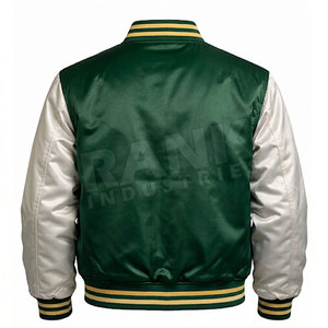 New Trending High Quality Made Winter Wear Satin Varsity Jacket New Arrival Satin Varsity Winter Jacket - Product Image 2