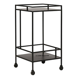 Premium Quality Antique Design Metal Serving <b>Trolley</b> with Unique Detailing Golden Finished for Serving Food <b>Drinks</b> and Desserts - Product Image 4