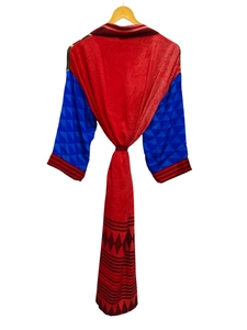 ของขวัญสำหรับเธอ เสื้อคลุมกิโมโนแบบปะติดปะต่อ ชุดคลุมบิกินี่ ชุดนอน เสื้อคลุมยาว งานแฮนด์เมดสไตล์อินเดีย วินเทจ ทำจากผ้าไหมซารีรีไซเคิล - Product Image 4