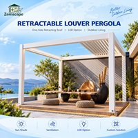 Pergola motorisée en aluminium en gros, pergola de jardin en aluminium, pergola de luxe, pergola extérieure résistante au vent pour toiture