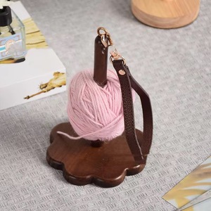 Wooden Yarn Holder Yarn Stand Rotating Ball Winder <b>Knitting</b> Crochet Thread Organizer for Handcrafts Use - Product Image 4