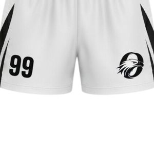 <b>Men</b> White <b>Black</b> Two Tone Handball <b>Shorts</b> Polyester Sports Team Wear Athletic Training Match Uniform Performance Apparel - Product Image 6
