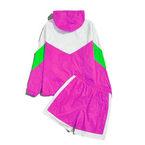 Ensemble de survêtement coupe-vent OEM en gros, 2 pièces, haute qualité, en nylon, avec short, personnalisé, double couche, unisexe - Product Image 6