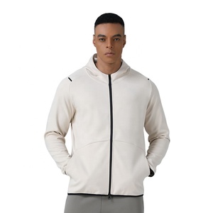 Chaqueta Deportiva con Capucha y Cierre Completo para Hombre, 320 g/m², 91.8% Poliéster, 8.2% Elastano, Ajuste Atlético, Elástica, para Correr y Entrenar - Product Image 1