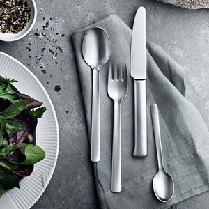 Cuillère Fourchette Couteau Moderne en Acier Inoxydable Résine Royale Design Bambou Poignée Cuillère Couteau Fourchette Ensemble de Couverts pour Mariage - Product Image 2