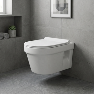 WC suspendu mural Titan, standard européen, en céramique, cuvette en porcelaine, sanitaires modernes pour salle de bain - Product Image 6