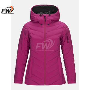 Chaqueta corta de diseñador para mujer, de alta calidad, impermeable, con cuello alto, tipo plumón, para invierno, estilo nórdico. - Product Image 3
