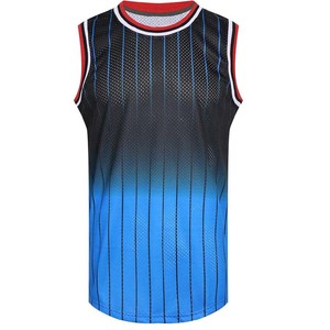 Custom Sublimated Basketball Jersey Breathable Quick Dry Polyester Plus Size Reversible Basketball Uniform Design Logo Wholesale - Product Image 1