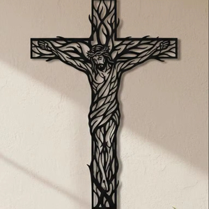 Nueva decoración de pared con cruz de Jesucristo, arte religioso de madera MDF, superventas al por mayor. - Product Image 1