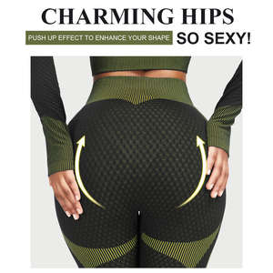 Conjunto Deportivo de Tres Piezas sin Costuras con Estampado de Leopardo para Mujer, Tallas S-4XL, Transpirable, de Secado Rápido, Antibacteriano, Antiestático, con Sujetador Deportivo - Product Image 2