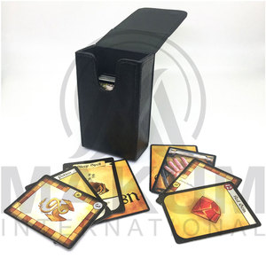 MAKUM INTERNATIONAL Étui à cartes personnalisé en cuir de vachette, étui de poker personnalisé, écologique, lavable, pour jeux de voyage et de fête - Product Image 5