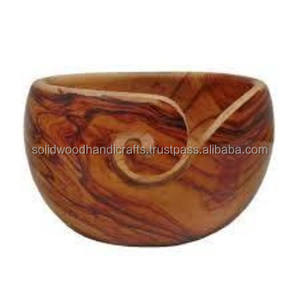 Best Selling Customize Handmade Wooden Yarn Bowl <b>Wool</b> Bowl Yarn <b>Holder</b> Wooden Bowl for <b>Knitting</b> - Product Image 2