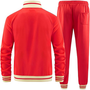 Traje de entrenamiento con paneles de color en contraste en las mangas, cierre de cremallera completa, pantalones hasta el tobillo, chándal deportivo para entrenamiento de equipos. - Product Image 3