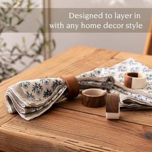 New Style Wood Resin Napkin Ring Tableware Decor <b>Epoxy</b> Resin Napkin Ring Modern Style factory wholesale For Kitchen Hotel Use - Product Image 3