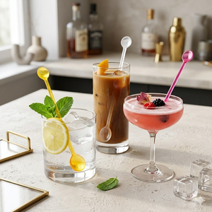 Cuchara de Cóctel de Resina Hecha a Mano, Colorida, con Acabado Liso, Elegante Agitador para Bebidas, Café y Accesorios de Bar - Product Image 3