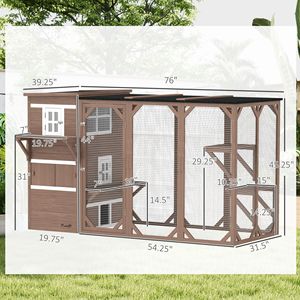 Grande Casetta per Gatti da Esterno in Legno di Abete, Design a 2 Piani con Ampie Zone Nascondiglio e Piattaforme Multiple per 3 Gatti - Product Image 3
