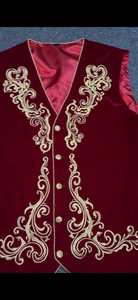 Disfraz de Santa Claus Navideño, Chaqueta Tradicional de Terciopelo Rojo, Pantalones, Sombrero, Cinturón, Barba y Guantes, Conjunto para Celebraciones Navideñas - Product Image 2