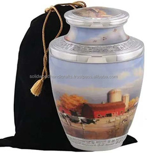 Venta caliente de alta calidad hermoso diseño latón adultos urnas de cremación para cenizas urnas hechas a mano urnas funerarias - Product Image 2