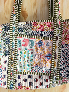 Sac fourre-tout matelassé léger de style vintage, grande capacité, en coton, pour femmes, vente en gros - Product Image 5