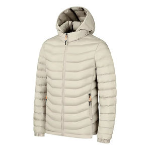 <b>Cheap</b> Light Warm Coats Custom Logo Nylon Black Hooded Winter Bubble Puff Filled Cotton <b>Jackets</b> Coat for Men - Product Image 5