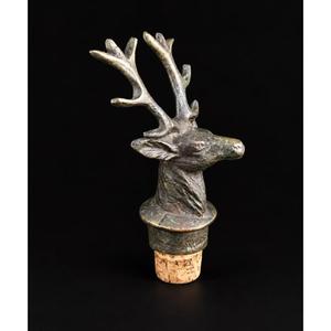 Bouchon de bouteille de vin en forme de tête de cerf argentée, réutilisable, en métal, décoratif, bouchon d'étanchéité fait main, design personnalisable, cadeaux pour bar - Product Image 3