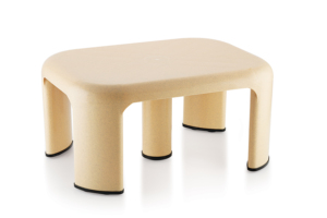 Modern <b>Plastic</b> <b>Stool</b> Lightweight Home Furniture for Living Room and Apartment Use Minimalist Design Beige Color - Product Image 3