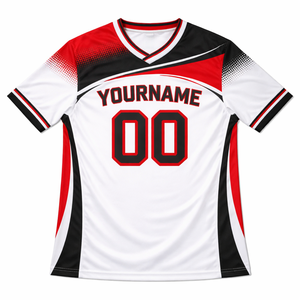 เสื้อฟุตบอลทีมโรงเรียนแบบสั่งทำพิเศษ แห้งเร็ว ระบายอากาศได้ดี ผ้าโพลีเอสเตอร์ 100% ปักชื่อและหมายเลขผู้เล่นตามสั่ง - Product Image 4