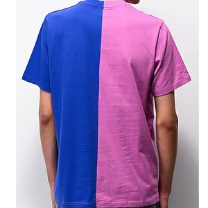 T-shirt décontracté pour homme, col rond, manches courtes, couleur bordeaux, coupe classique, tricoté, teint uni, 100 % coton, séchage rapide, respirant, anti-rétrécissement, 2027 - Product Image 2