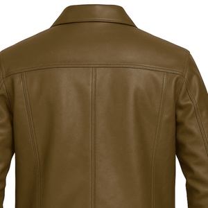 High Quality Custom <b>Mens</b> Sporty Leather <b>Trucker</b> <b>Jacket</b> OEM Custom Logo Windproof Winter Outerwear - Product Image 5