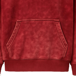 Sudadera con Capucha Roja para Hombre, Corte Regular, Diseño Casual de Color Sólido con Bolsillos, para Otoño - Product Image 5