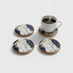 Handmade <b>Wooden</b> Coasters Free Enamel Print Custom Designed Rustic <b>Placemats</b> Kitchen Table Desk Drink Decoration Silicone Cork - Product Image 6